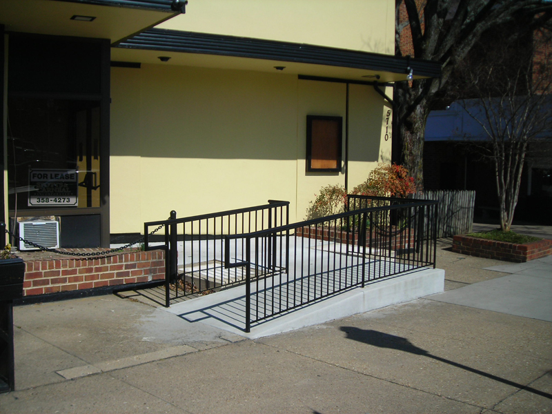 Ramp leading up to front door