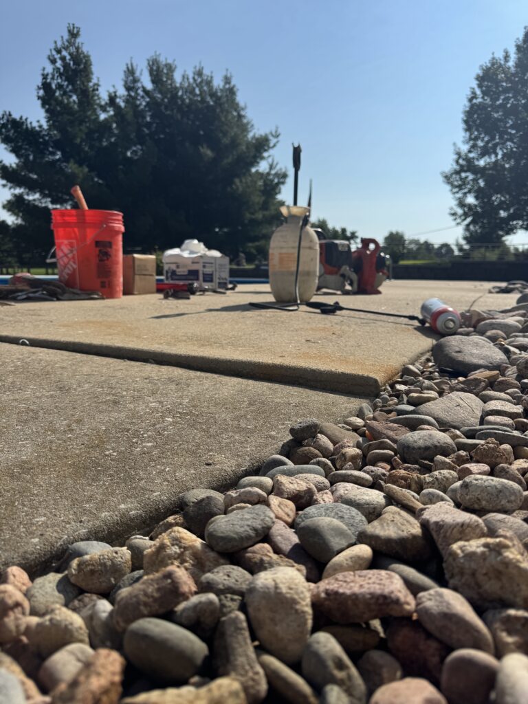 Uneven pool deck in Bucyrus, KS