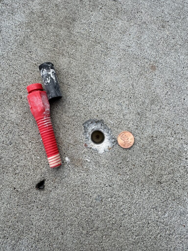 Poly hole size