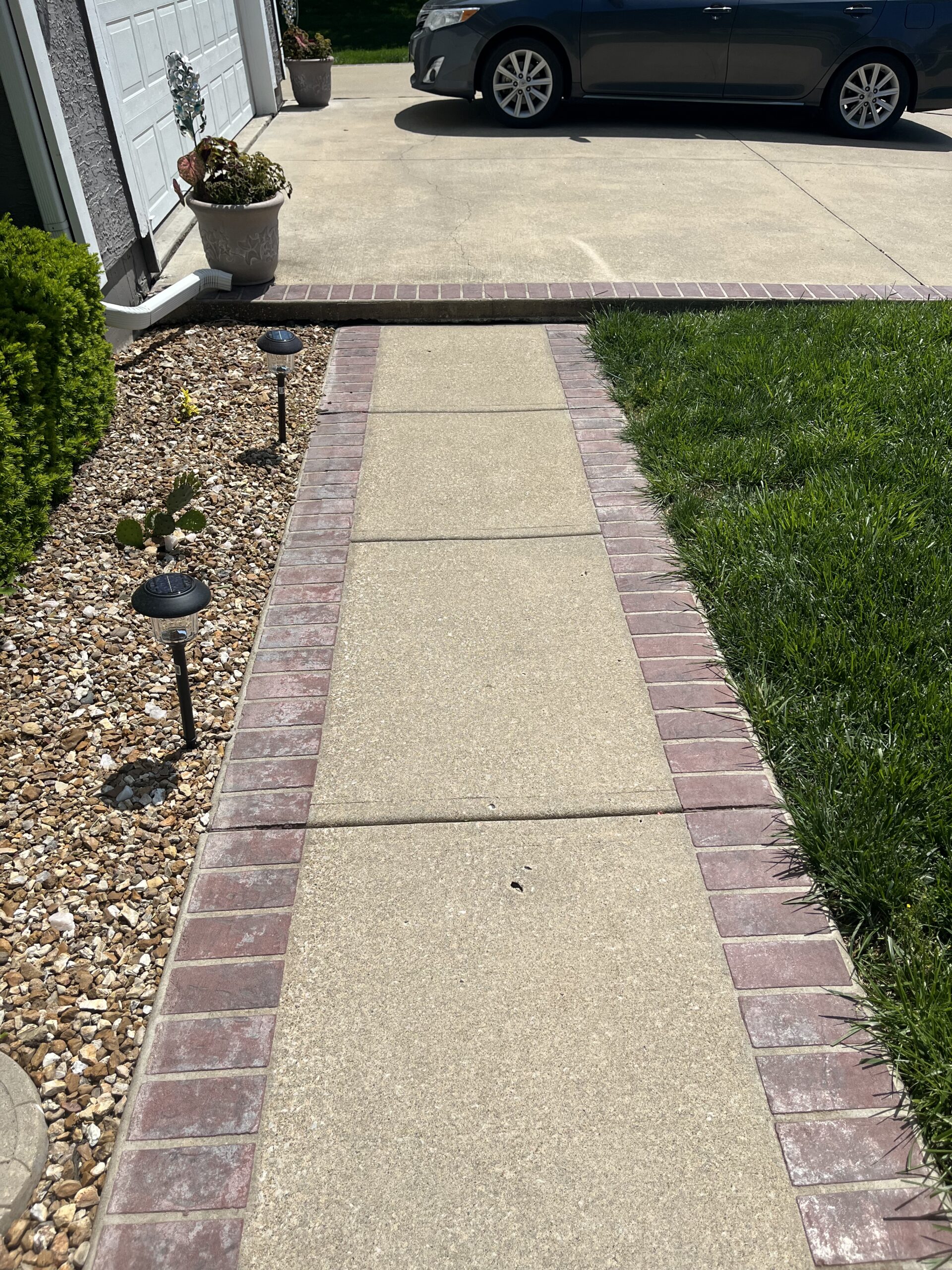 Walkway in Lee's Summit, MO that needs lifted