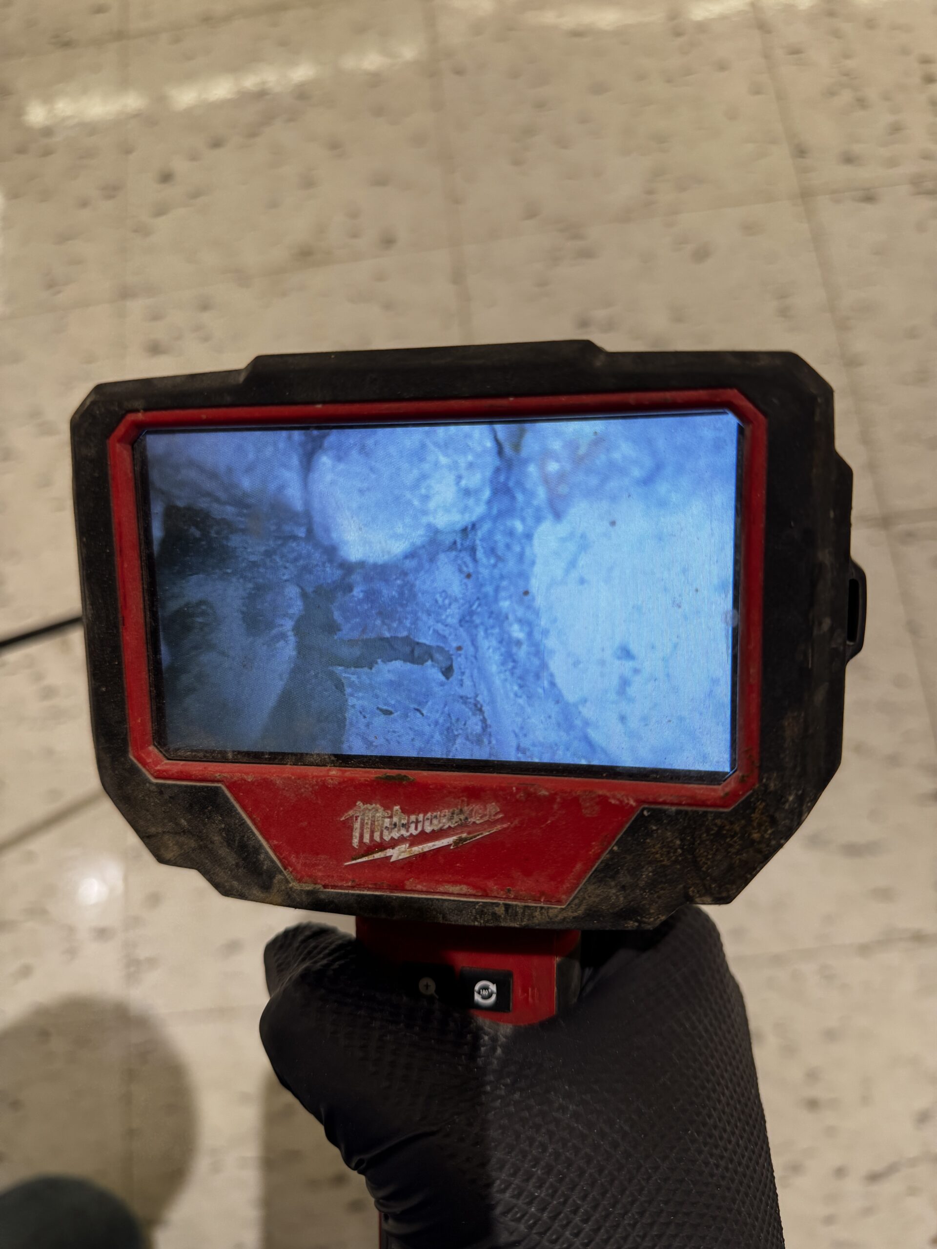 View of void beneath the concrete slab